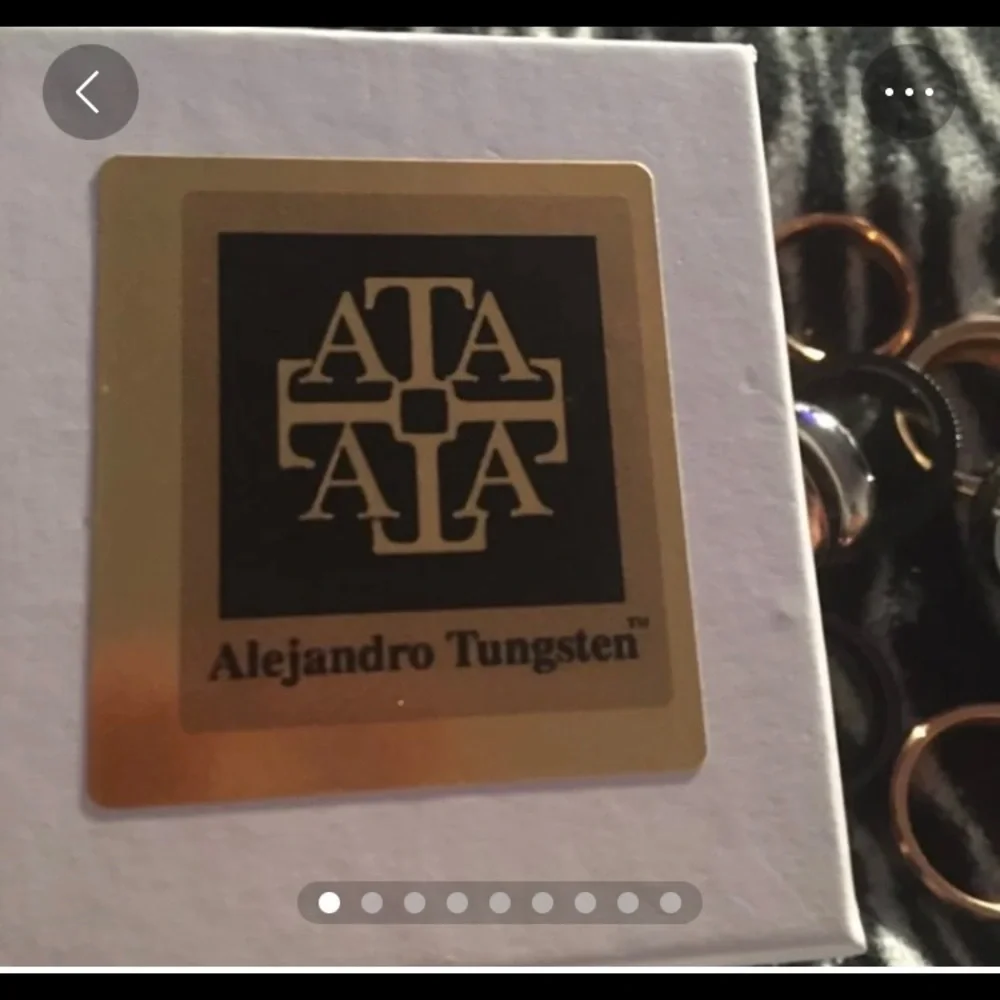 Alejandro Tungsten Rings - Picture 1 of 9